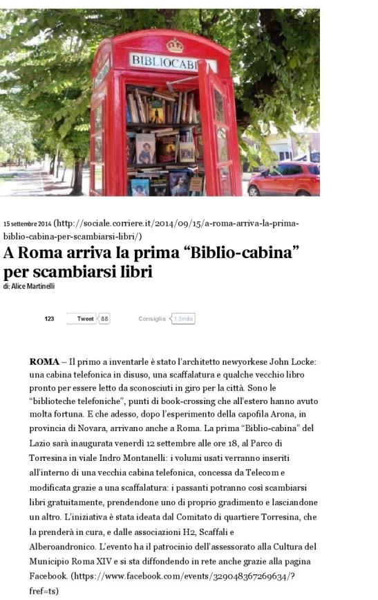A Roma arriva la prima “Biblio-cabina” per scambiarsi libri Corriere Sociale _ Corriere Sociale-page-001